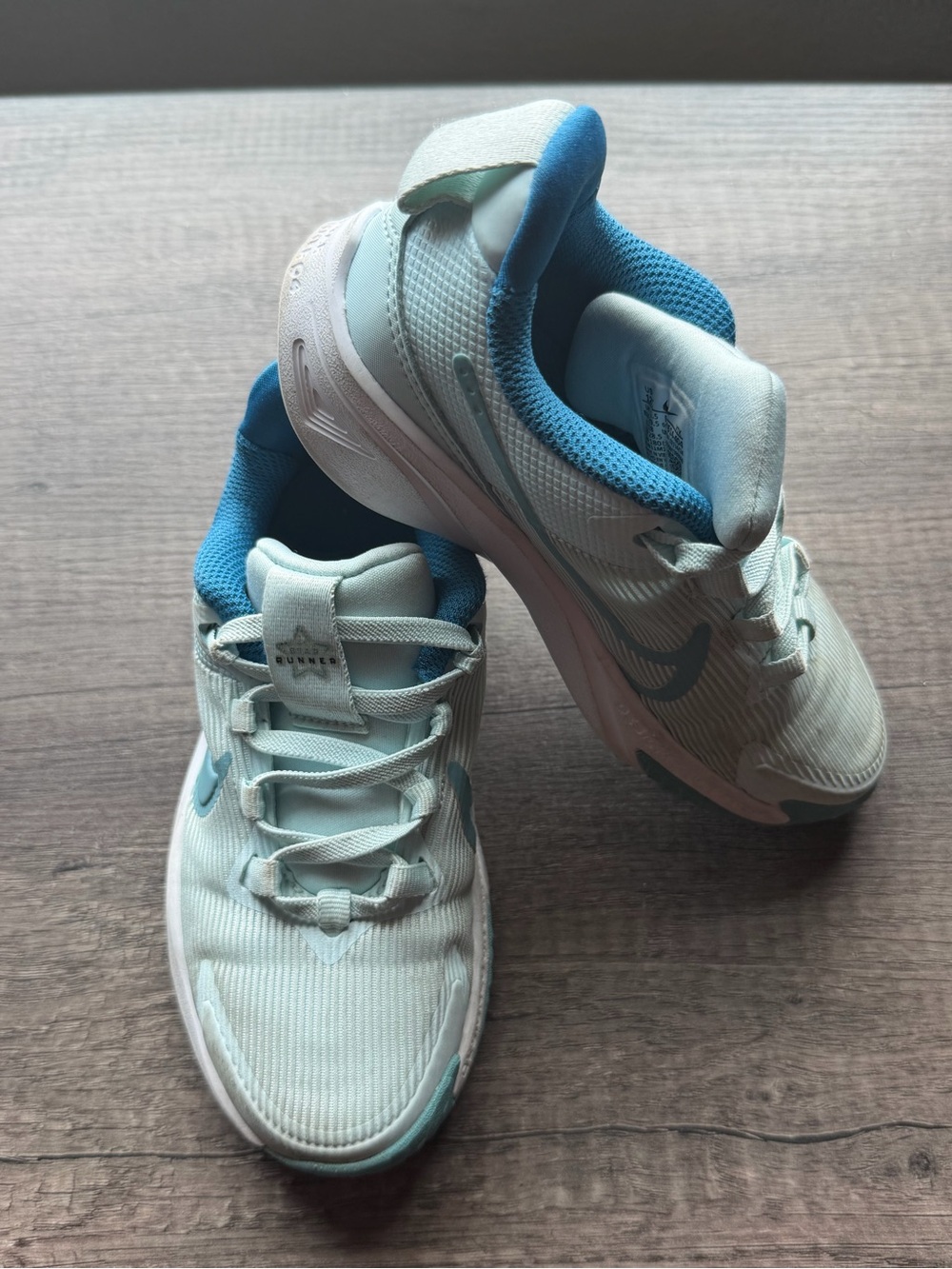 Nike Kids Light Teal and Blue Training Sneakers